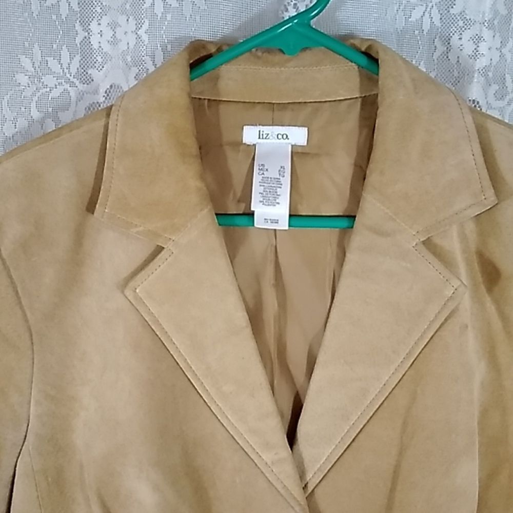 Liz&Co 100% Suede Porcine Leather Exclusive Discontinued Women's Jacket Size XL